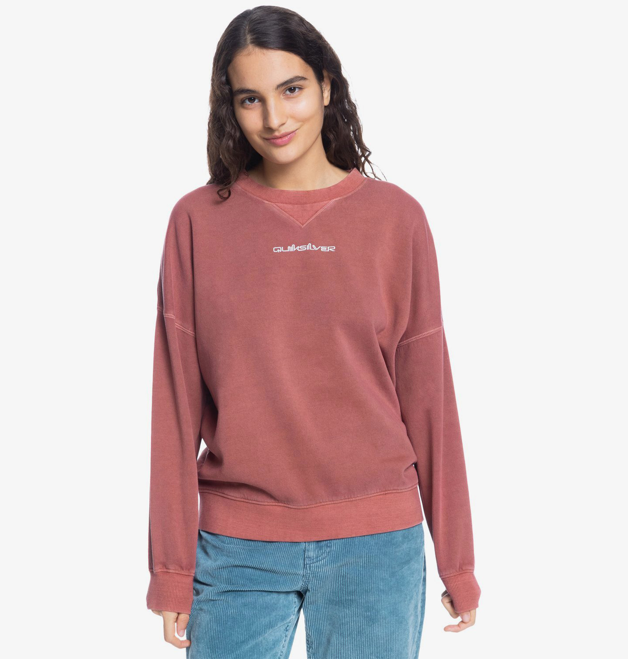 35%OFF！＜Quiksilver＞ STM OVERSIZED CREW 滑らかで優しい肌触りの素材が魅力的なスウェット