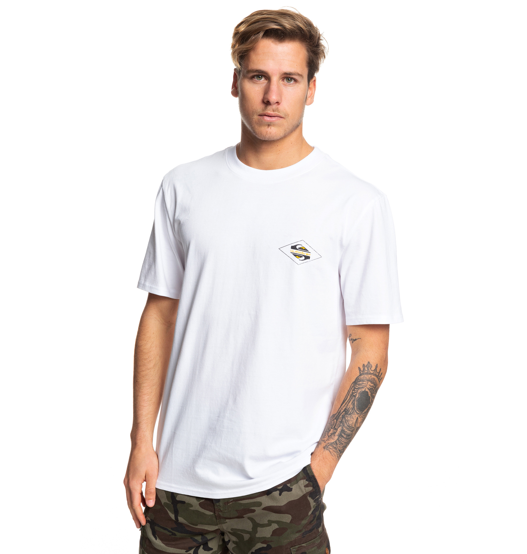 50%OFF！＜Quiksilver＞ INSIDE OUT SS 粋でスポーティなクルーネックTシャツ画像