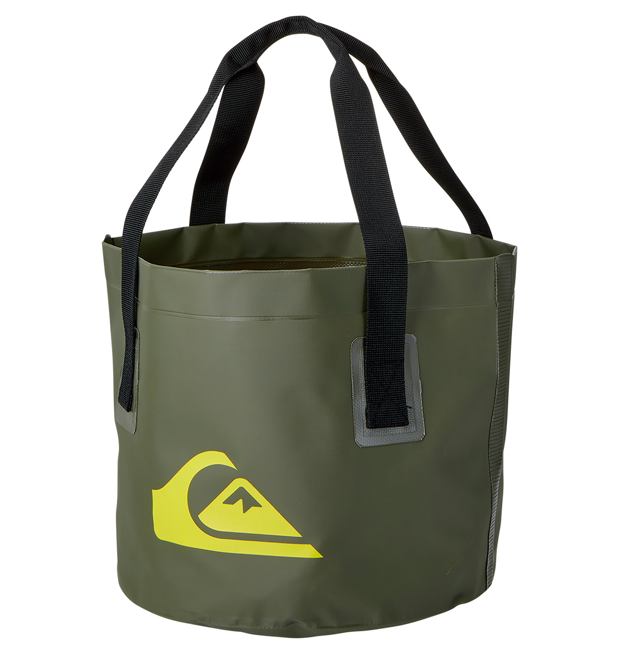 ＜Quiksilver＞ M & W BUCKET BAG コロンとした立体的なフォルムの防水加工を施したバケツトートバッグ