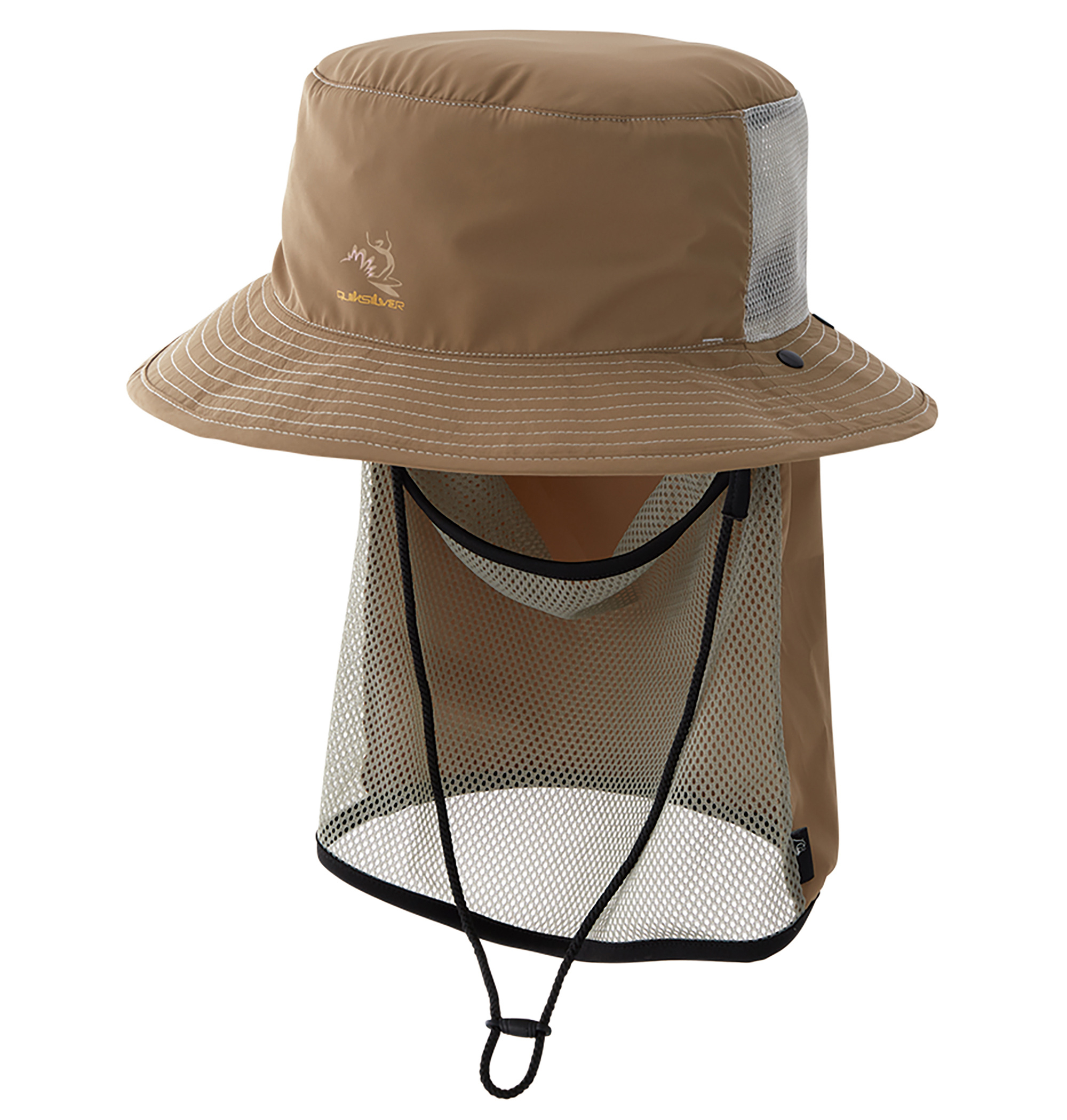 ＜Quiksilver＞ UV SUP CAMP HAT SUPやキャンプに最適なフェイス＆ネックガードとあご紐付きで、全て取り外し可能画像