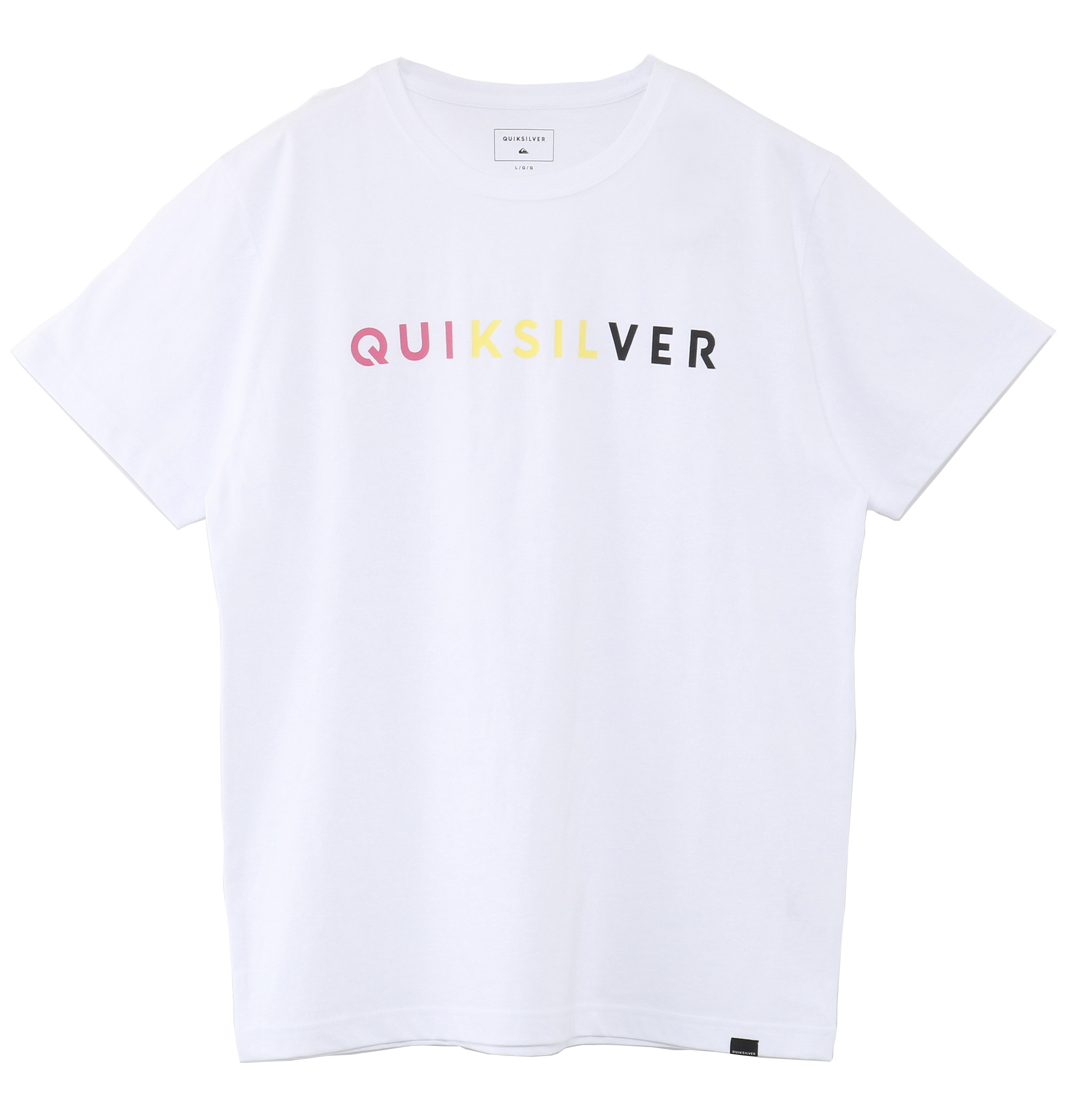 50%OFF！＜Quiksilver＞ M & W DIVISION ST フロントにブランドロゴが入ったシンプルなTシャツ